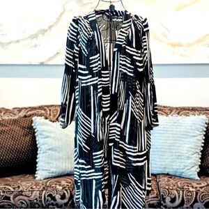 Ninety Black and White Striped Women's Top